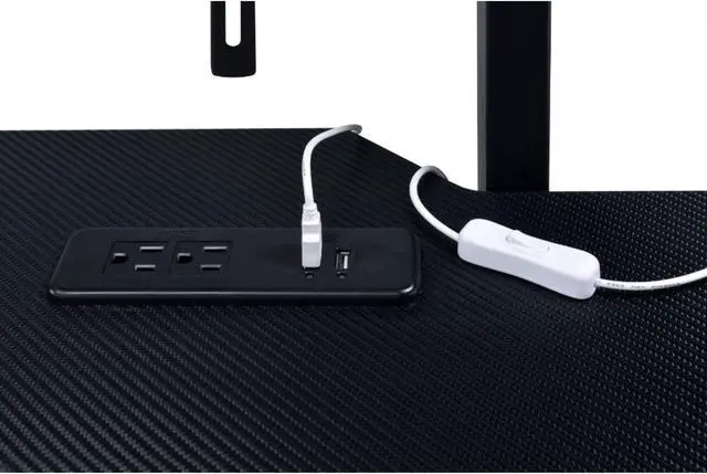 Alt view image 2 of 6 - Gaming Table w/USB Port, Black Finish