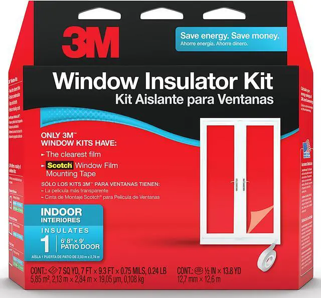 Alt view image 10 of 12 - 3m Interior Patio Door Insulator Kit  2144W-6