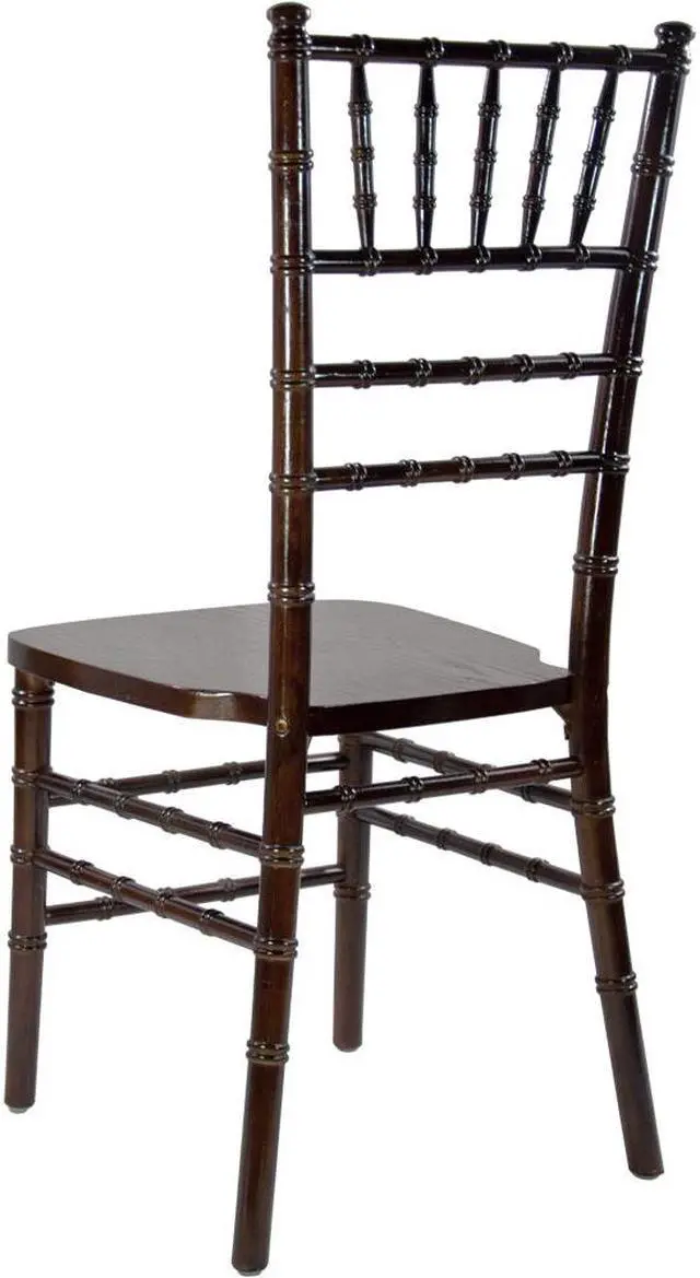 Alt view image 4 of 20 - 36 Brown Wooden Stackable Traditional Chiavari Chair