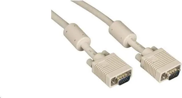 Alt view image 4 of 8 - VGA Video Cable with Ferrite Core Beige Male/Male 50-ft. 15.2-m