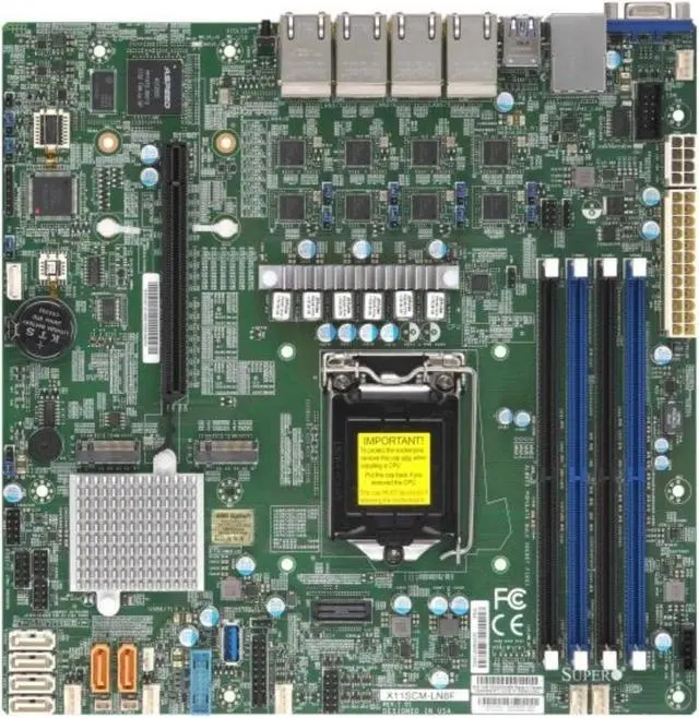 Main image of SuperMicro X11SCM Intel C246 Chipset DDR4 Socket H4 LGA-1151 microATX Motherboard X11SCM-LN8F