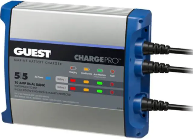 Alt view image 4 of 9 - Guest On-Board Battery Charger 10A 12V 2 Bank 120V