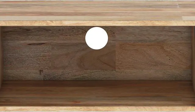 Alt view image 4 of 9 - Hunter SOLID MANGO WOOD 68 inch TV Media Stand in Natural For TVs up to 75 inches