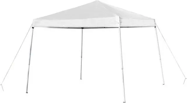 Alt view image 8 of 20 - 8'x8' White Outdoor Pop Up Event Slanted Leg Canopy Tent with Carry Bag