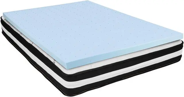 Alt view image 6 of 7 - Capri Comfortable Sleep Full 10 Inch CertiPUR-US Certified Foam Pocket Spring Mattress & 3 inch Gel Memory Foam Topper Bundle