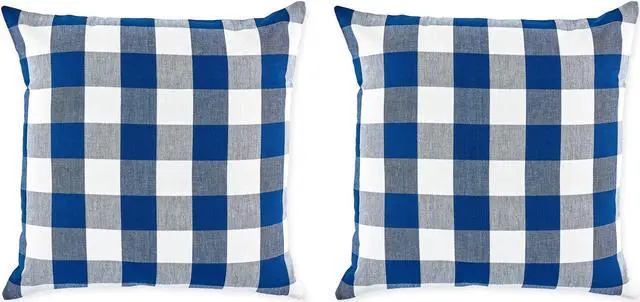 Main image of DII Navy/Off White Buffalo Check Pillow 20x20 Set/2