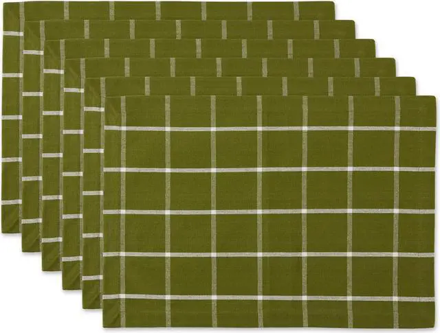 Main image of DII Ventana Green Check Placemat (Set of 6)