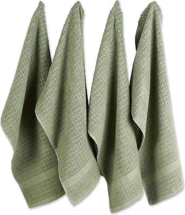 Main image of DII Solid Artichoke Waffle Terry Dishtowel (Set of 4)