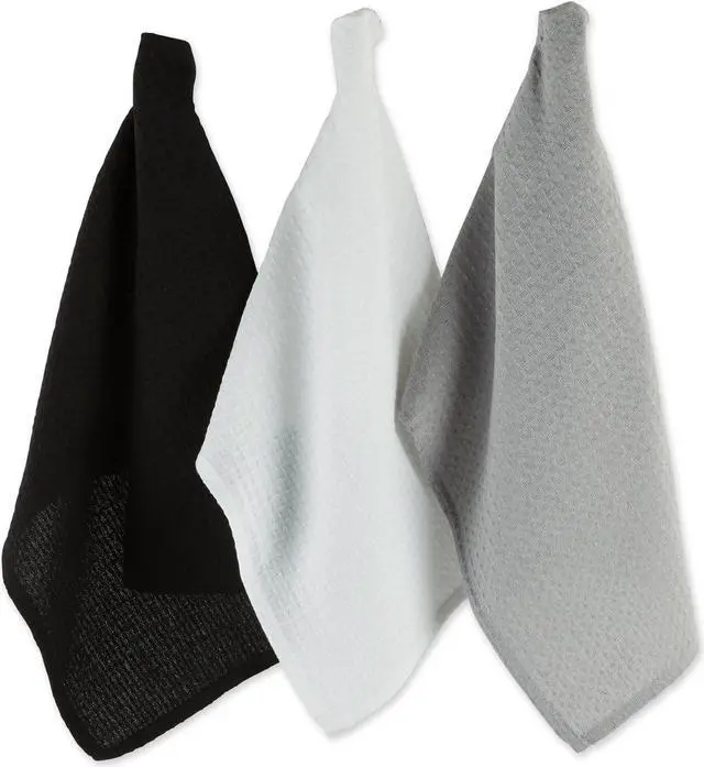 Main image of DII Asst Neutrals Recycled Cotton Waffle Dishtowel (Set of 6)