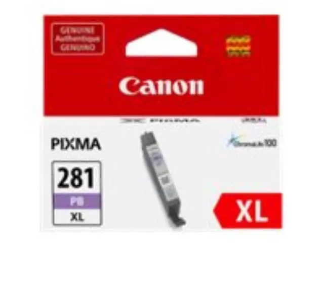 Alt view image 7 of 12 - Canon CLI-281XL Original Ink Cartridge - Blue - Inkjet - 1 Each