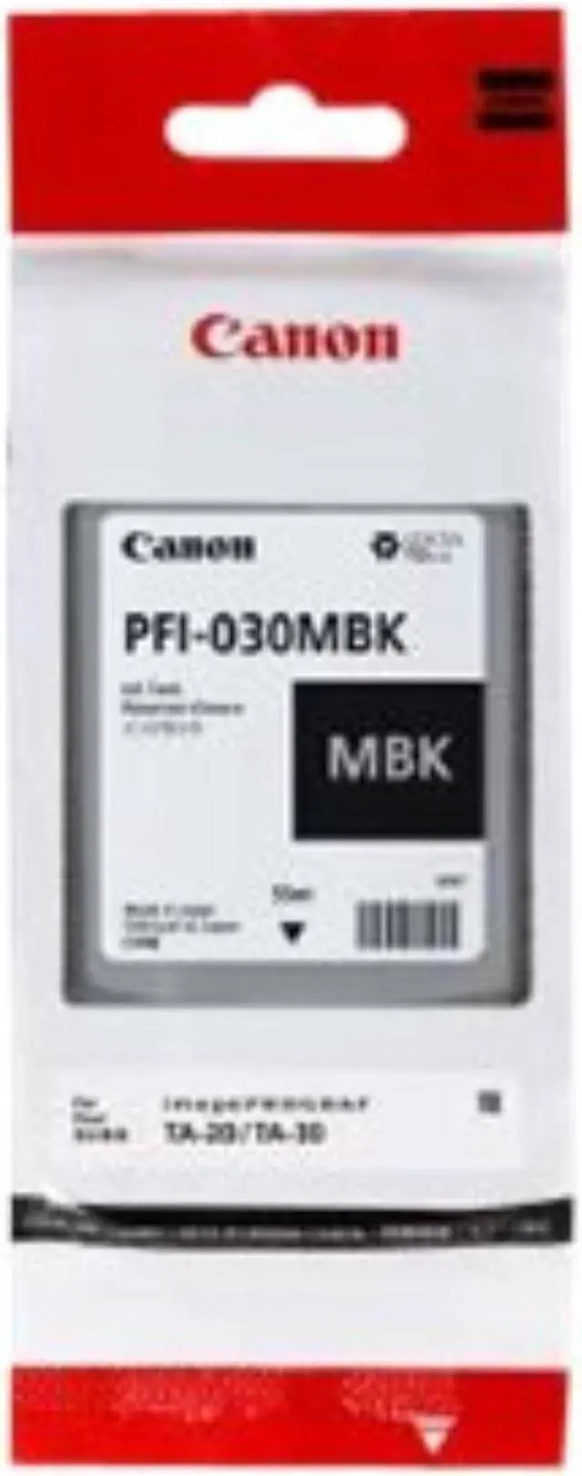 Alt view image 4 of 5 - Canon PFI-030MBK 55 ml Matte Black Ink Tank for ImagePROGRAF TA-20, TA-30