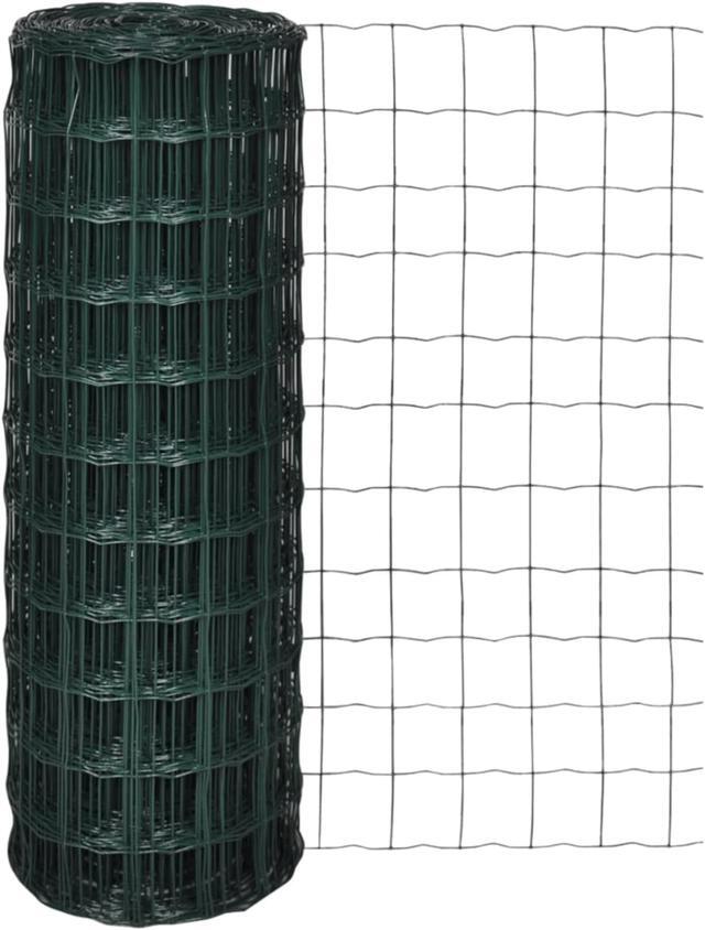 Alt view image 4 of 13 - vidaXL Fence Barrier Fence Metal Fence Wire Mesh Steel 82ft x 3.3ft Green