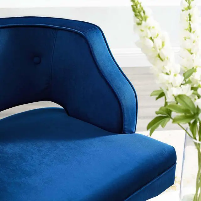 Alt view image 6 of 13 - Traipse Button Tufted Open Back Performance Velvet Armchair