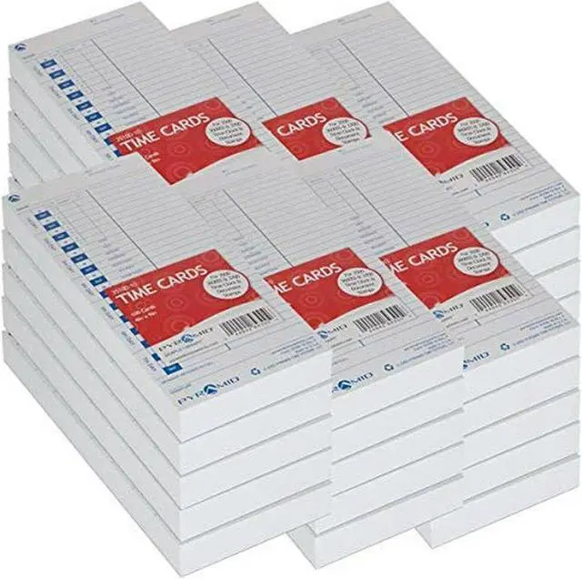 Main image of Pyramid Time Systems Attendance Cards for Time Clock models 3500/3550SS/3600SS/3700, 1000 per pack