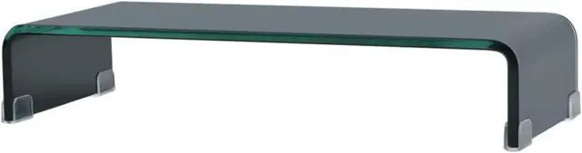 Main image of vidaXL TV Stand / Monitor Riser Glass Black 23.6"x9.8"x4.3"
