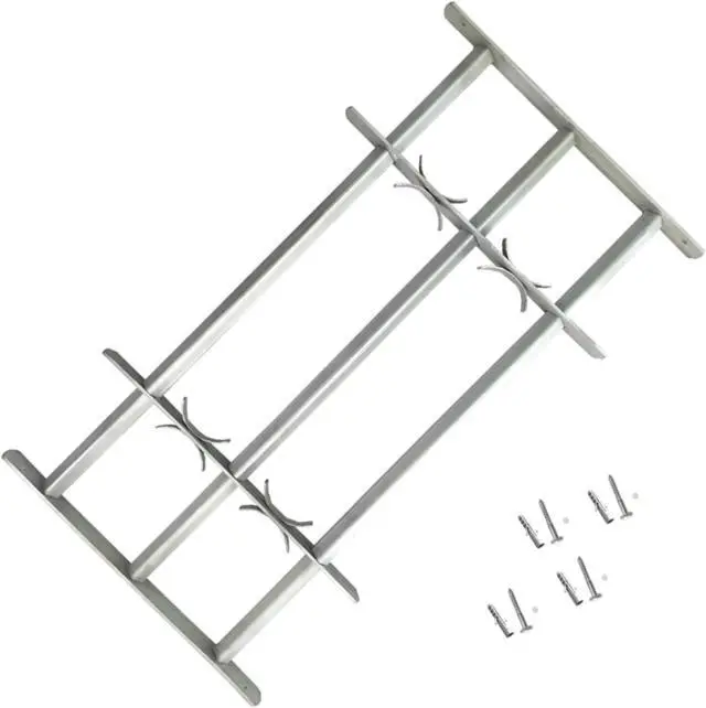 Alt view image 5 of 10 - Adjustable Security Grille for Windows with 3 Crossbars 27.6"-41.3" Hardware