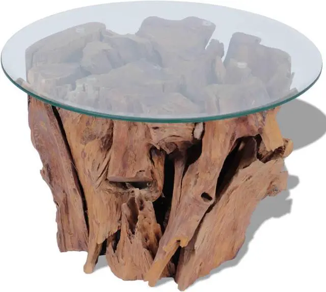 Main image of vidaXL Coffee Table Solid Teak Driftwood 23.6"
