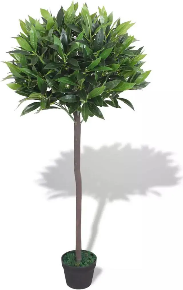 Alt view image 3 of 6 - vidaXL Artificial Tree with Pot Fake Bay Tree Lifelike Bay Tree 49.2" Green