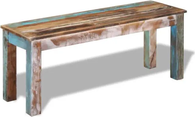 Alt view image 8 of 12 - vidaXL Bench Solid Reclaimed Wood Dining Seats Outdoor Home Hall Chair Lounge