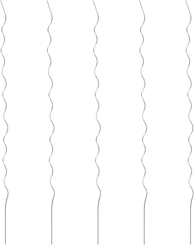Alt view image 5 of 8 - vidaXL Spiral Plant Support Plant Support Sticks Spiral 5 Pcs Galvanized Steel