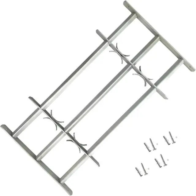 Main image of Adjustable Security Grille for Windows with 3 Crossbars 39.4"-59.1"