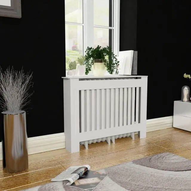 Alt view image 5 of 10 - vidaXL Radiator Cover Radiator Guard for Home Office Heater Cover White MDF