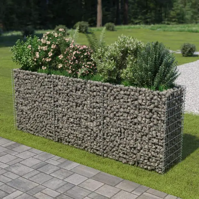Main image of vidaXL Gabion Raised Bed Galvanised Steel 106.3"x19.7"x39.4"