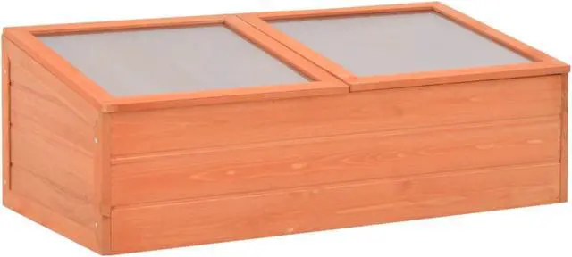 Alt view image 8 of 11 - vidaXL Greenhouse Wood 39.4" Cold Frame Green House Garden Warm Mini Planter