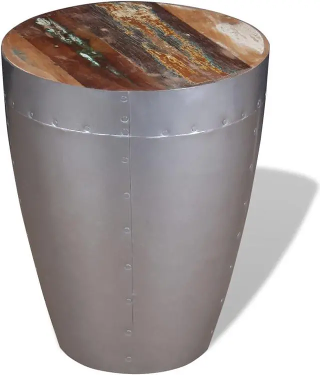 Alt view image 8 of 13 - vidaXL Storage Stool Ottoman Foot Rest Office Footstool Solid Reclaimed Wood