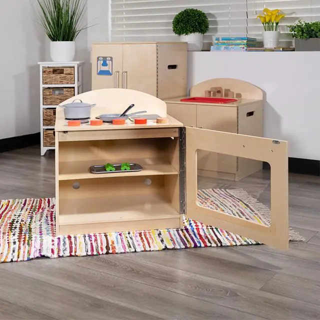 Alt view image 11 of 19 - Children's Wooden Kitchen Stove for Commercial or Home Use - Safe, Kid Friendly Design