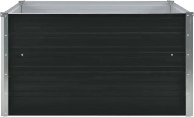 Alt view image 10 of 11 - vidaXL Raised Garden Bed Patio Raised Flower Bed Galvanized Steel Anthracite