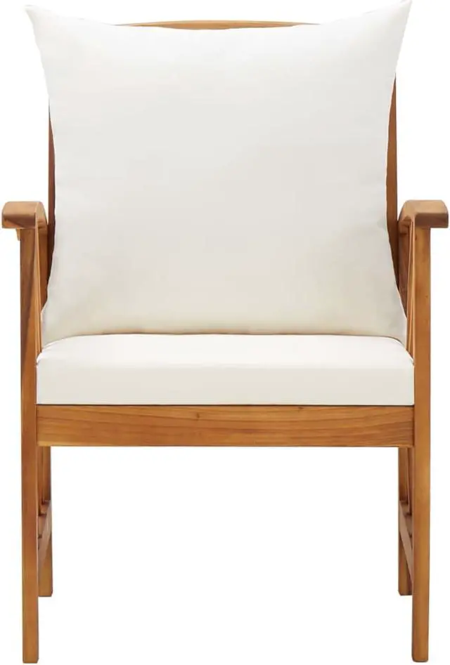 Alt view image 10 of 18 - vidaXL Patio Chairs 2 pcs Patio Dining Chair with Cushions Solid Wood Acacia