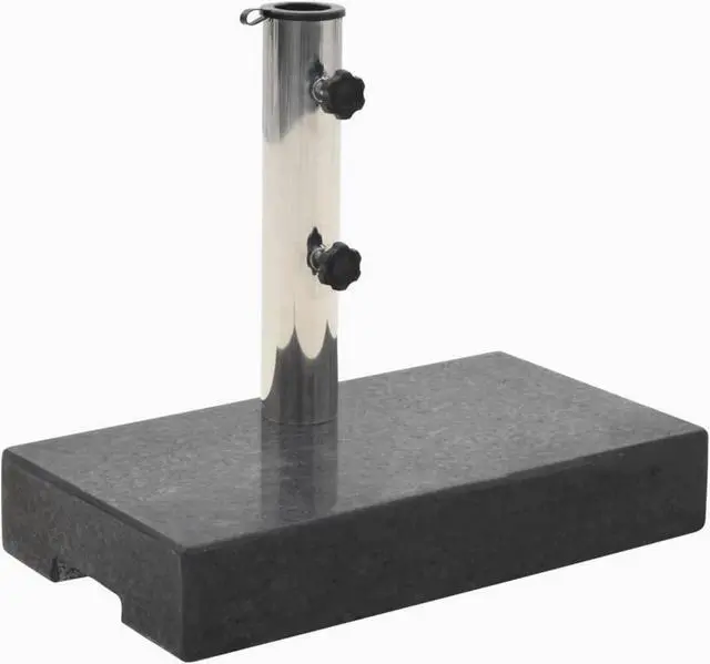 Alt view image 2 of 10 - vidaXL Umbrella Base Patio Umbrella Stand Granite 55.1 lb Rectangular Black