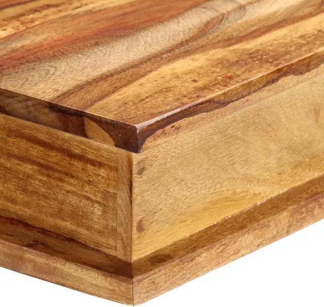 Alt view image 11 of 15 - vidaXL Writing Desk Brown Solid Acacia Wood Medium Writing Desk