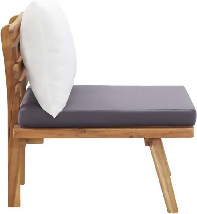 Alt view image 5 of 16 - vidaXL Patio Chair Outdoor Chair with Cushions for Garden Solid Acacia Wood