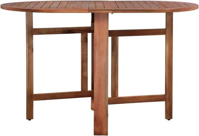 Alt view image 8 of 16 - vidaXL Solid Acacia Wood Patio Table 47.2" Garden Dining Kitchen Outdoor Desk