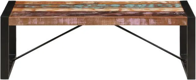 Alt view image 10 of 11 - vidaXL Coffee Table Sofa End Table Side Table Solid Wood Reclaimed 47.2 Inch