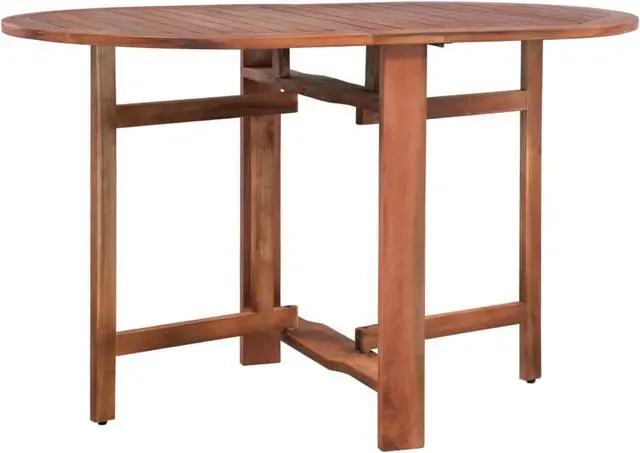 Alt view image 7 of 16 - vidaXL Solid Acacia Wood Patio Table 47.2" Garden Dining Kitchen Outdoor Desk