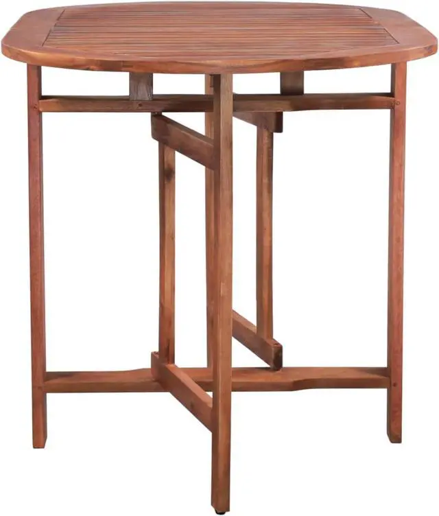 Alt view image 9 of 16 - vidaXL Solid Acacia Wood Patio Table 47.2" Garden Dining Kitchen Outdoor Desk