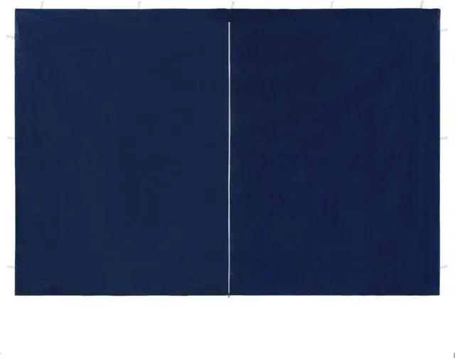 Alt view image 6 of 8 - vidaXL Party Tent Sidewall 2 Pcs Patio Canopy Sidewall with Zipper PE Blue