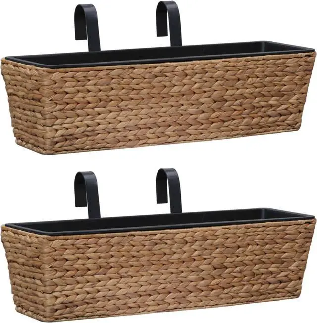 Alt view image 8 of 13 - vidaXL 2x Garden Planters Water Hyacinth Outdoor Raised Bed Plant Herb Box