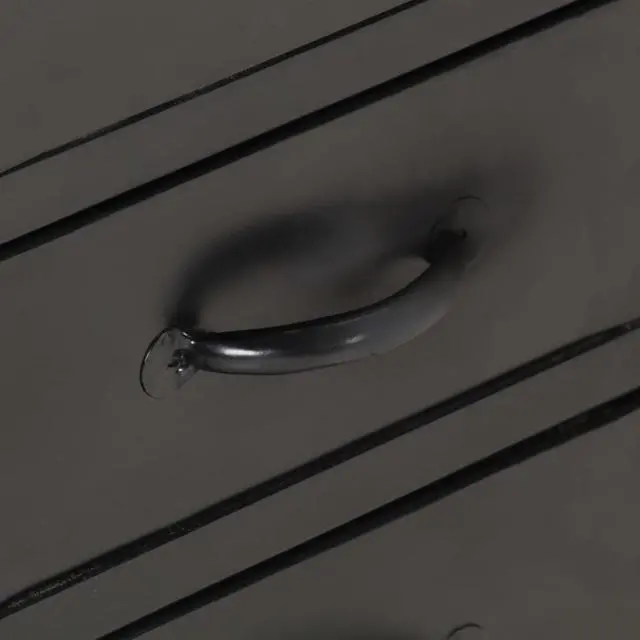 Alt view image 2 of 14 - vidaXL Sideboard 43.3"x11.8"x25.6" Solid Rough Mango Wood and Steel