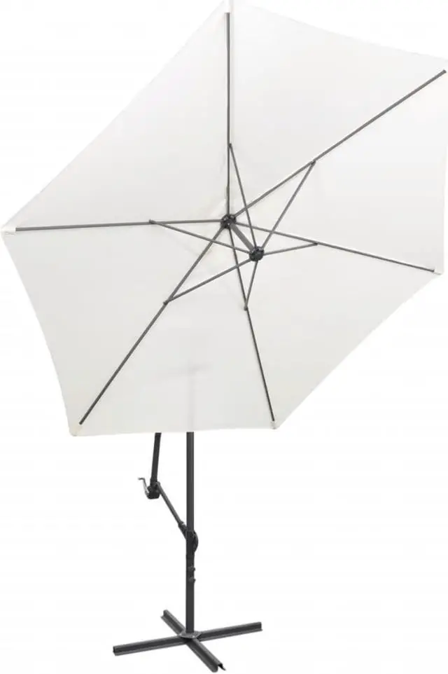 Alt view image 4 of 16 - vidaXL Cantilever Umbrella 118.1" Sand White