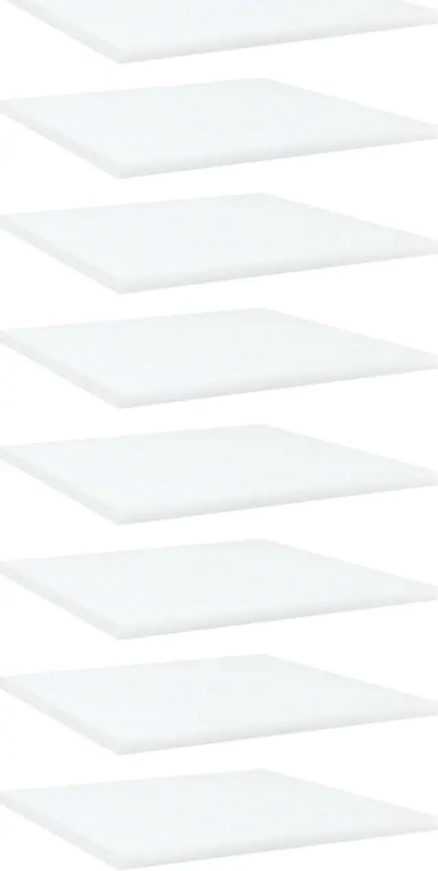 Alt view image 5 of 13 - vidaXL Floating Shelf Wall Mounted Bookshelf Board 8 Pcs White Engineered Wood