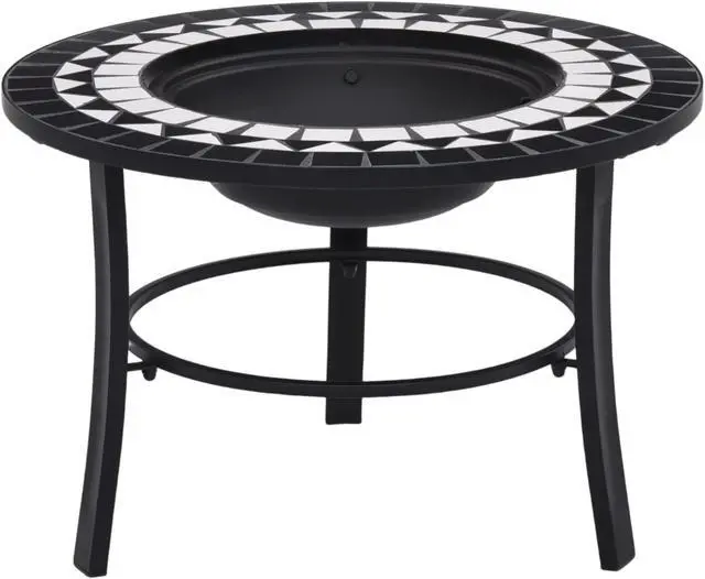 Alt view image 8 of 20 - vidaXL Fire Pit Table Fireplace for Camping Picnic Firebowl Terracotta Ceramic