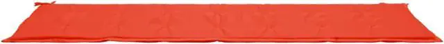 Alt view image 8 of 18 - vidaXL Garden Bench Cushion Red 200x50x4 cm Oxford Fabric
