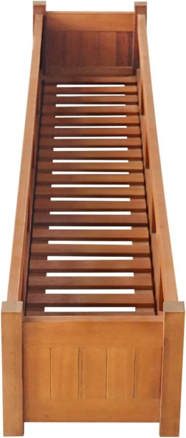 Alt view image 9 of 15 - vidaXL Solid Wooden Outdoor Raised Bed 59" Garden Flowers Plant Display Rack