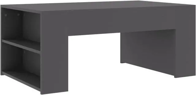 Alt view image 7 of 13 - vidaXL Coffee Table End Table with Storage for Living Room Gray Engineered Wood