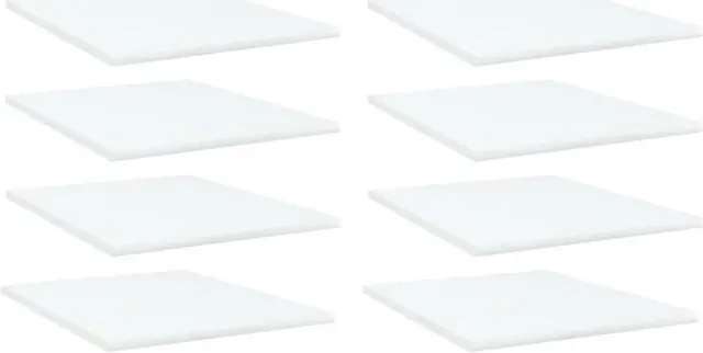 Alt view image 6 of 13 - vidaXL Floating Shelf Wall Mounted Bookshelf Board 8 Pcs White Engineered Wood