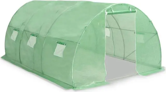 Alt view image 10 of 13 - vidaXL Greenhouse Outdoor Grow House Green House for Plant Growing Gardening